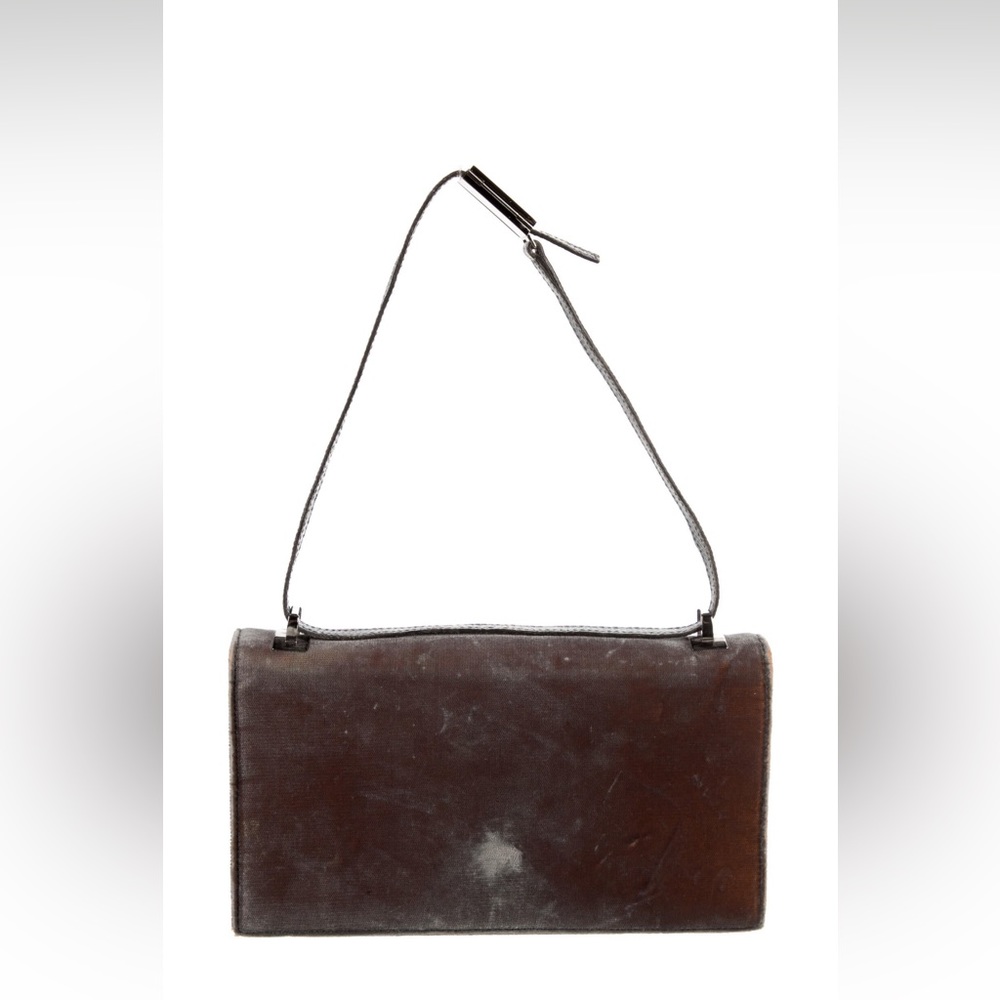 Gucci (Tom Ford era) Lizard Trimmed Velvet Bag
